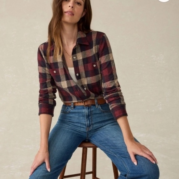 Faherty Tops - Faherty Legend™ Sweater Shirt, small NWOT Burchfield Plaid shacket